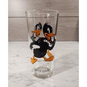 Daffy Duck Vintage 1976 Pepsi Collector Drinking Glass Warner Bros Looney Tunes